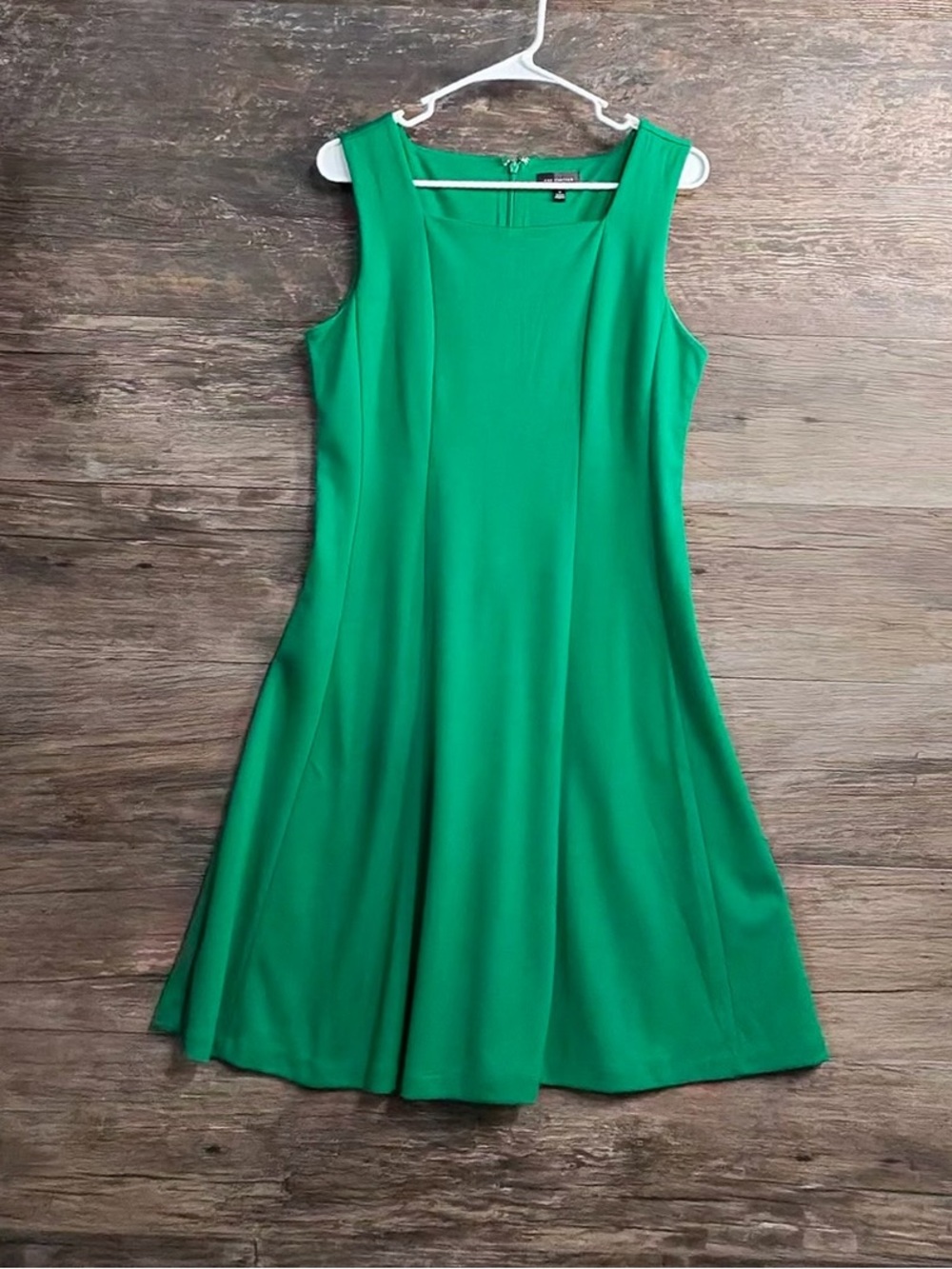 The Limited Bright Green Sleeveless Fit-and-Flare Dress